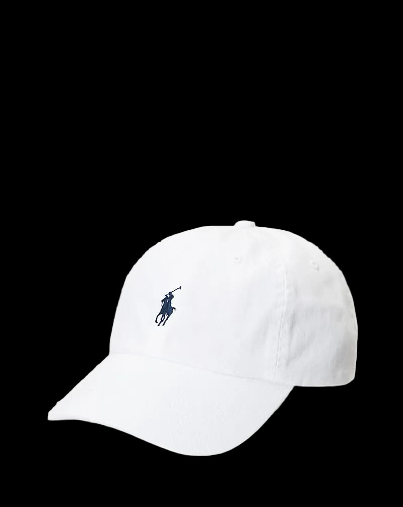 Polo Ralph Lauren Cotton Chino Baseball Cap White/ Newport Navy Ralph Lauren