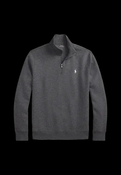 Polo Ralph Lauren Double-knit quarter-zip pullover barclay heather.