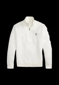 Polo Ralph Lauren Double-knit quarter-zip pullover white.