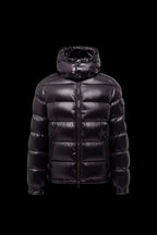 Moncler Maya Hooded Short Down Jacket Black.