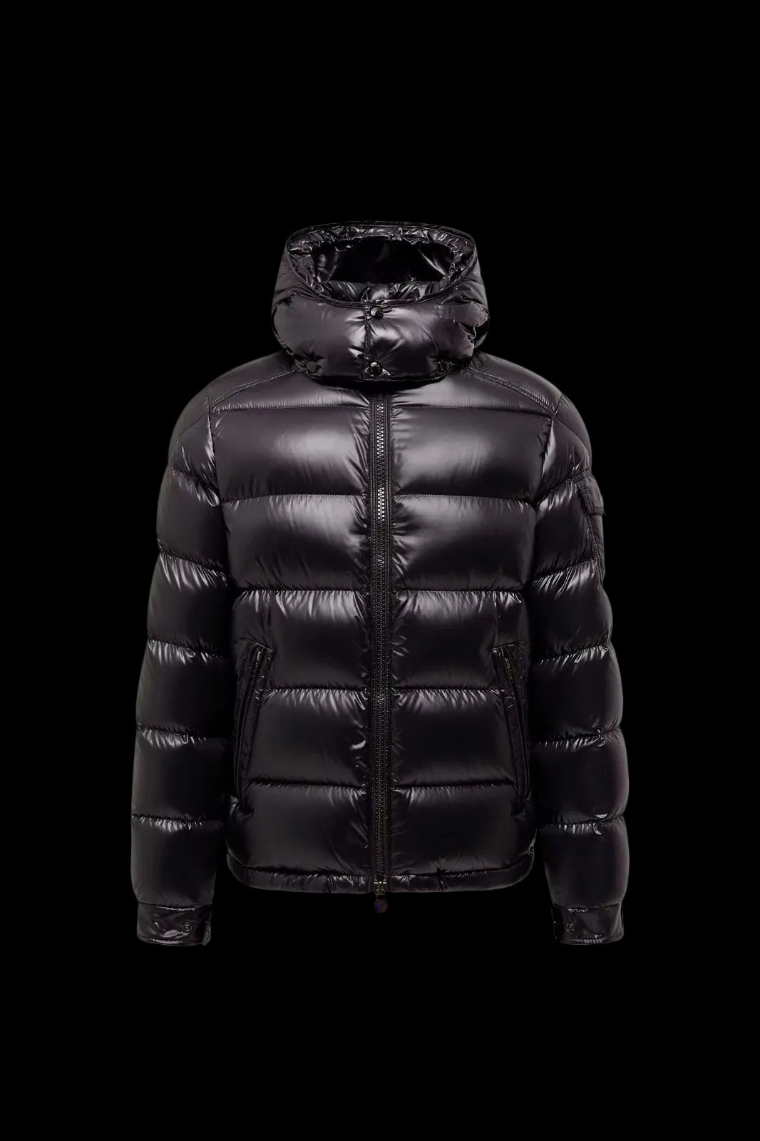 Moncler Maya Hooded Short Down Jacket Black.