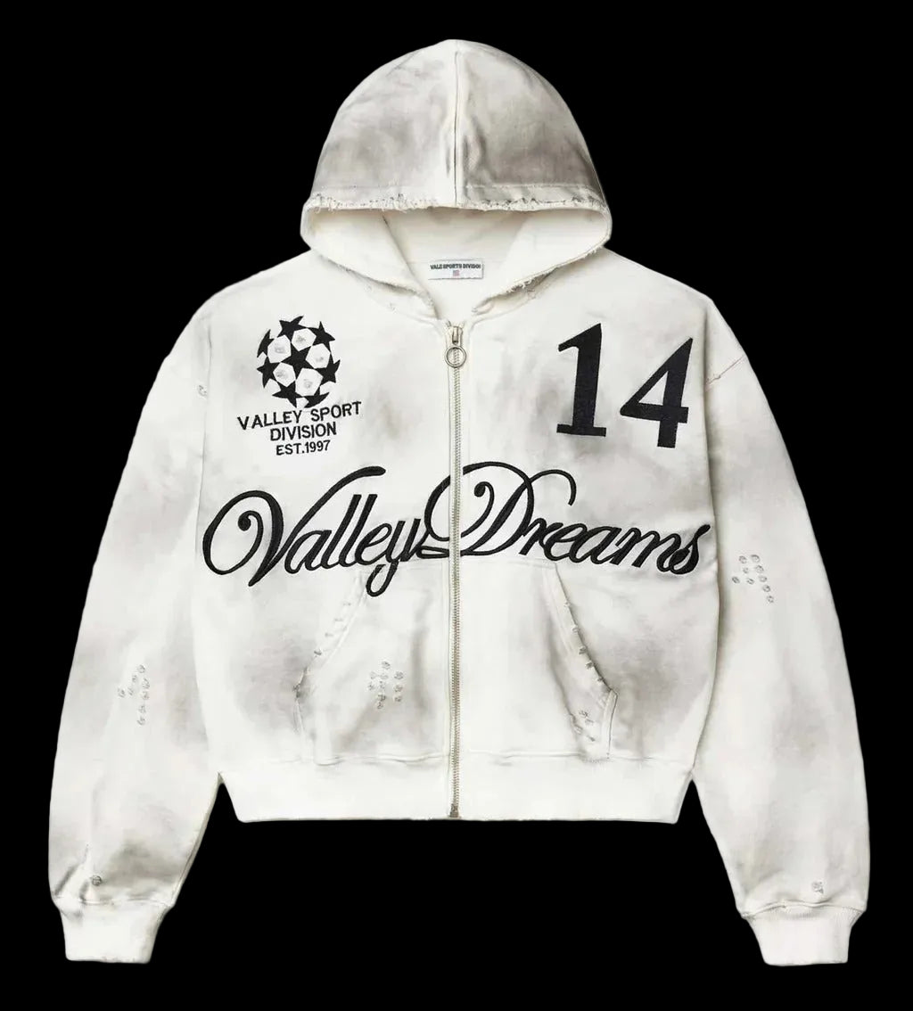 Vale Forever Oreo 14 Zip Up Hoodie White Black