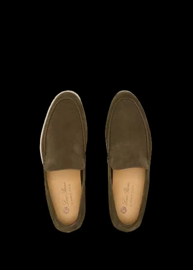 Loro Piana Suede Loafer Grey Moss