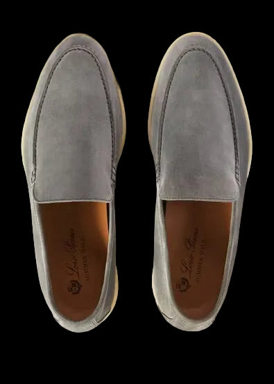 Loro Piana Suede Loafer Gull Gray