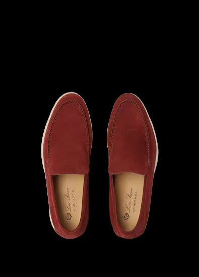Loro Piana Suede Loafer Dried Red