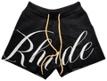 Rhude Script Logo Knit Short Black/Creme