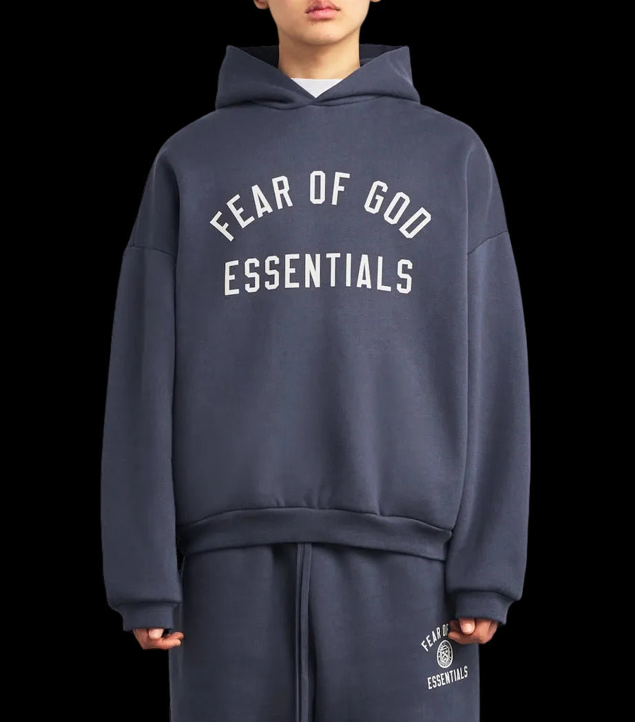 Fear of God Essentials Fleece Hoodie Marine