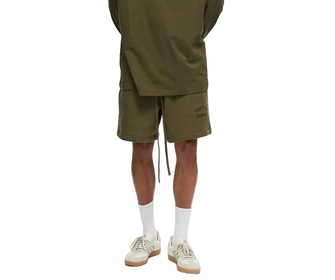 Fear of God Essentials Fleece Soccer Short Olive