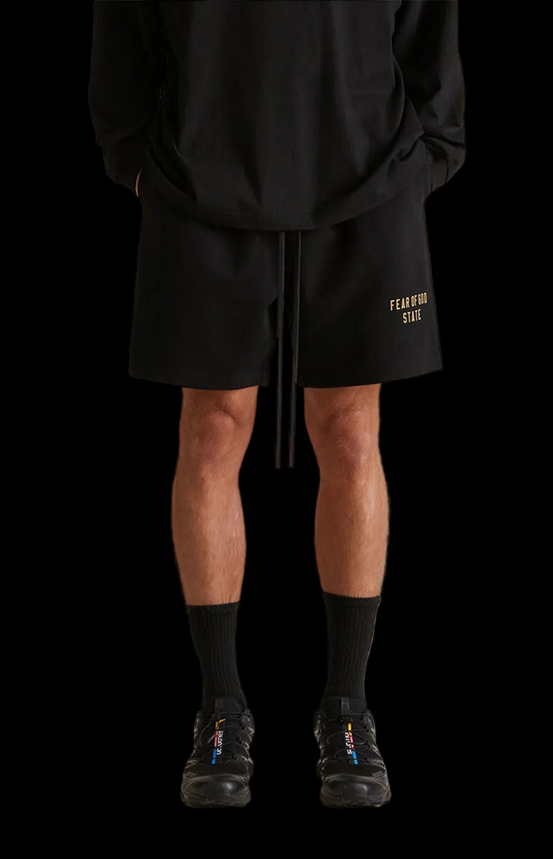 Fear of God Essentials Fleece Soccer Short Black