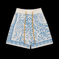 Rhude Knit Tile Short Crème/Blue