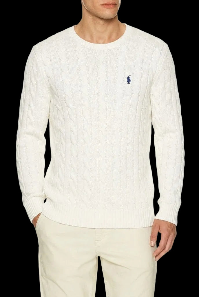 Polo Ralph Lauren Cable-Knit Cotton Sweater Andover Cream