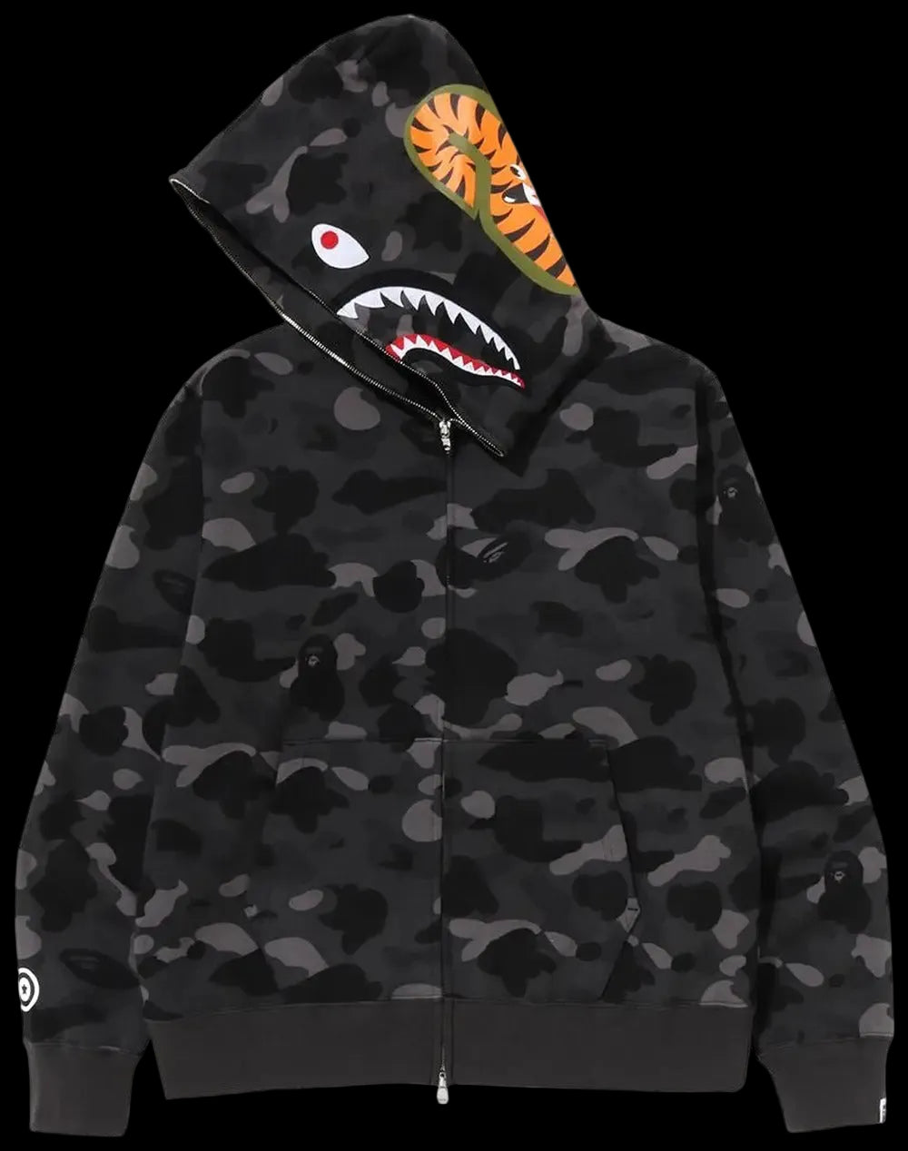 A BATHING APE® Color Camo Shark Full Zip Hoodie Black