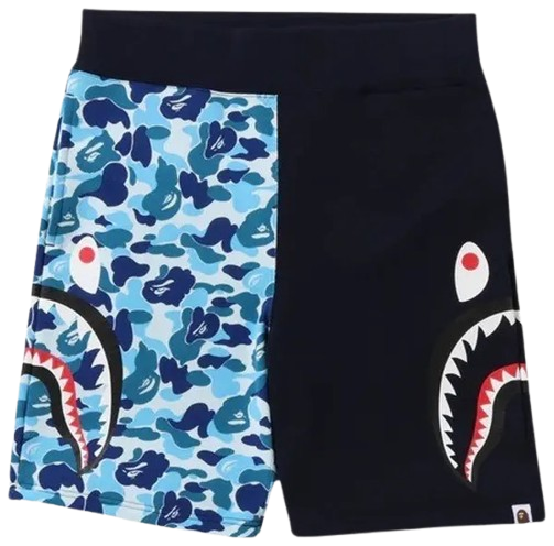 A BATHING APE® ABC Camo Side Shark Sweatshorts Blue