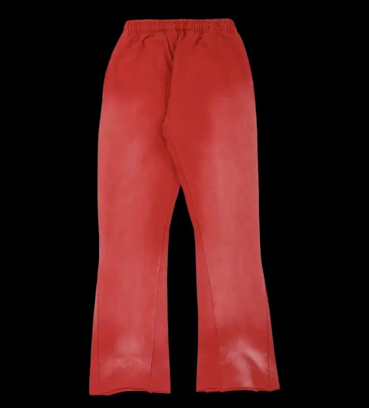 Hellstar Racer Flare Sweatpants Red Hellstar