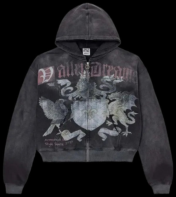 Vale Forever Crest Zip Up Black