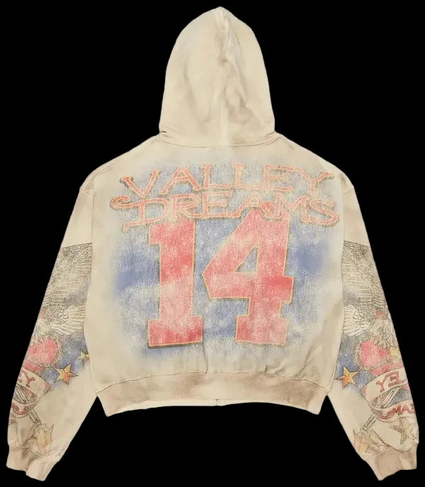 Vale Forever Nostalgia Zip Up Tattered/Cream