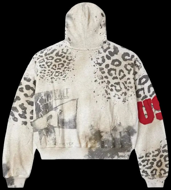 Vale Forever Cheetah Zip Up Grey