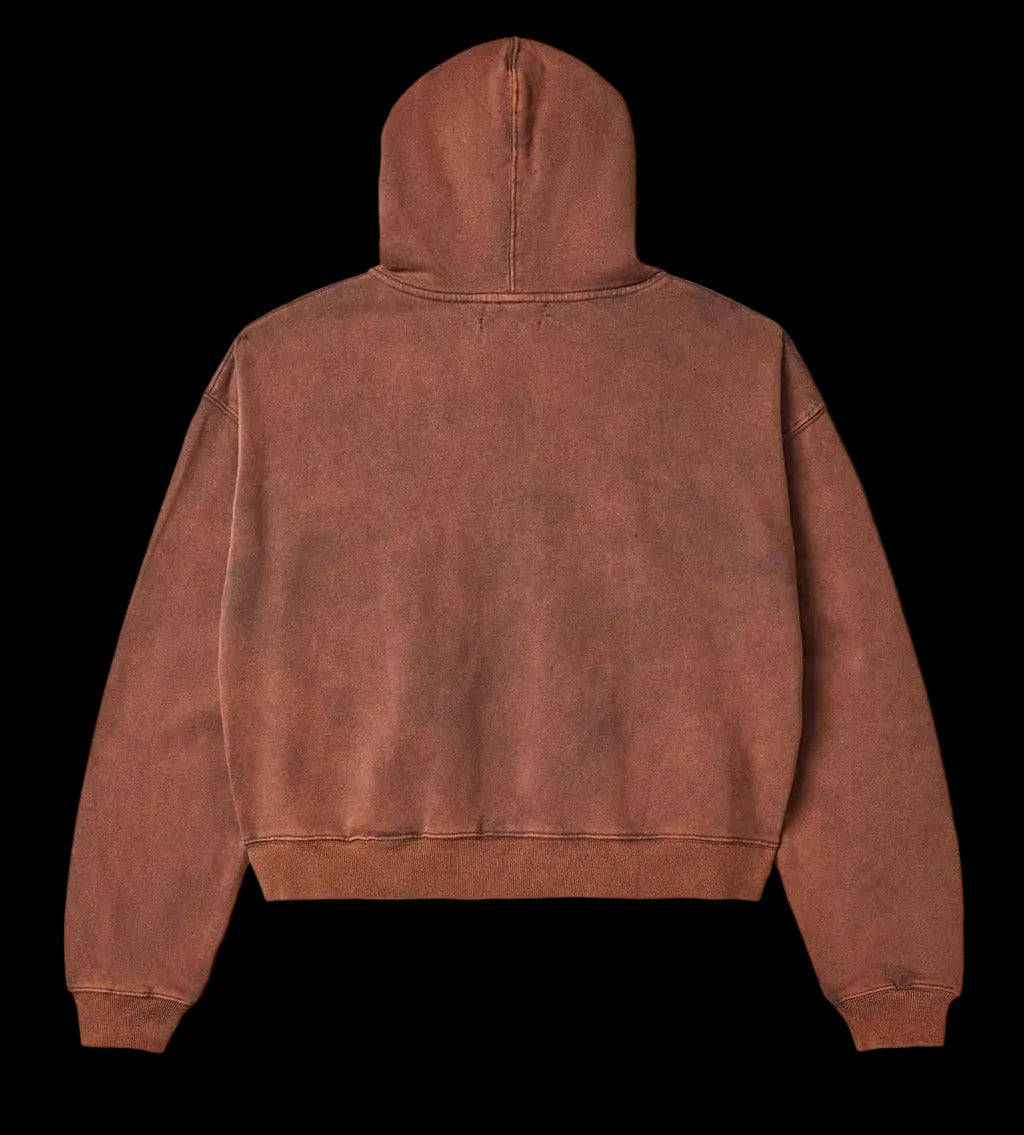 Vale Hamony Garden Zip Up Hoodie Brown