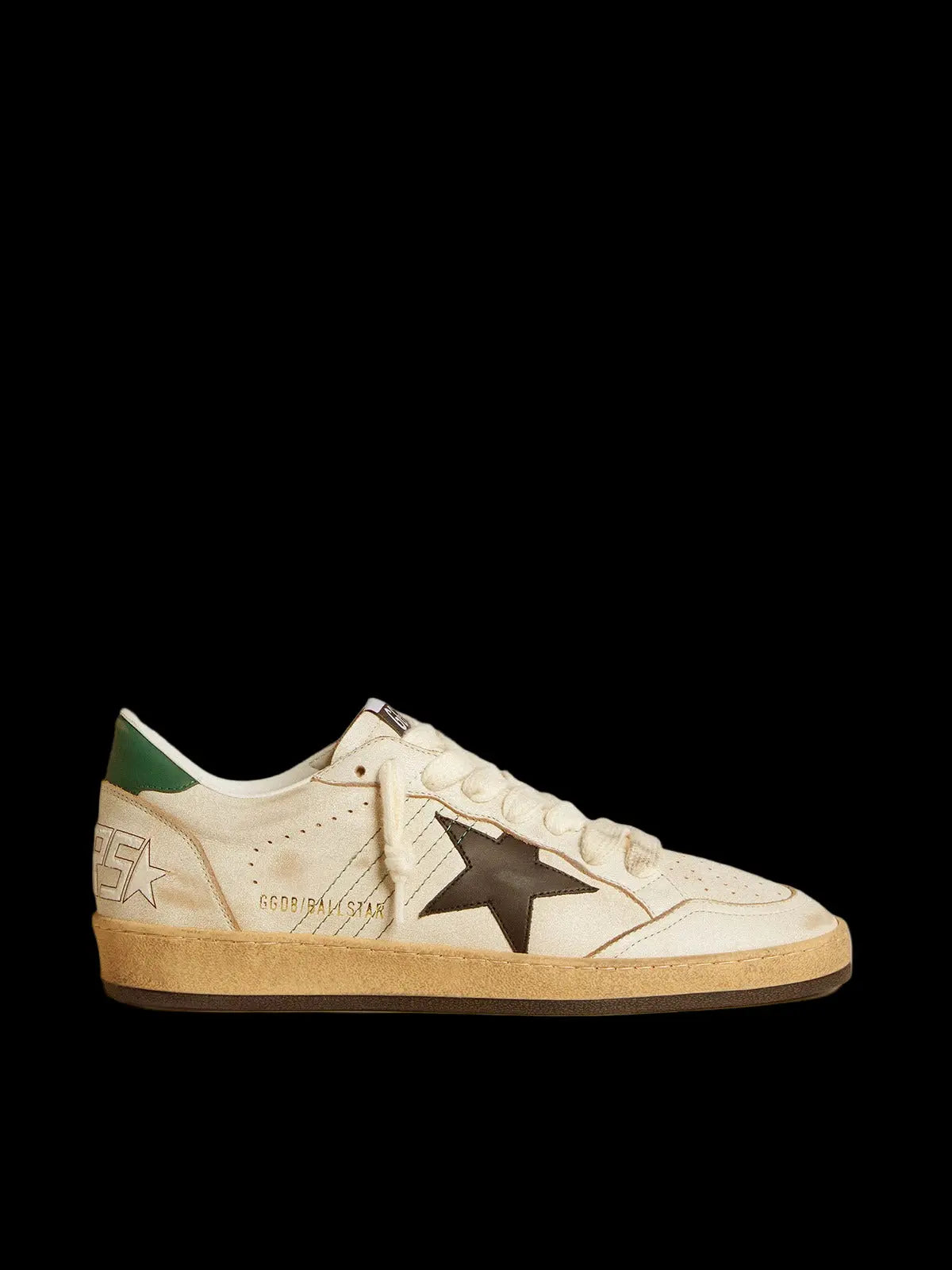 Ball Star with black leather star and green leather heel tab - VESTRA