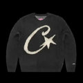 Corteiz C Star Mohair Knit Sweater Black Corteiz