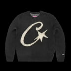 Corteiz C Star Mohair Knit Sweater Black Corteiz