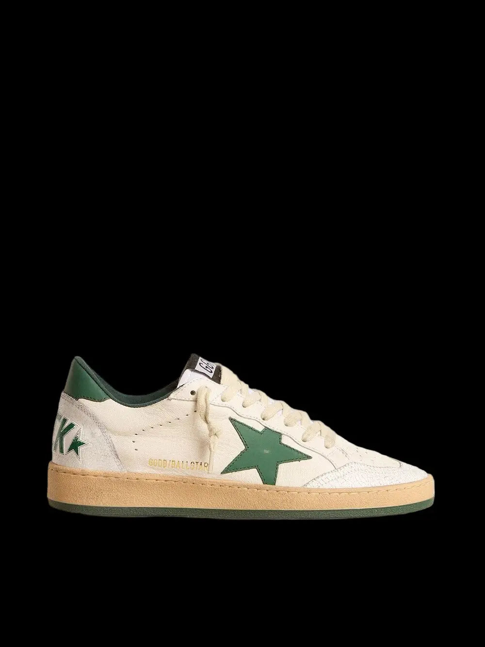 Ball Star Wishes white nappa leather with green leather star - VESTRA