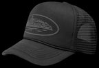 Corteiz Island Puff Print Trucker Hat Triple Black Corteiz