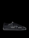 Super-Star black nappa with black suede star heel tab - VESTRA