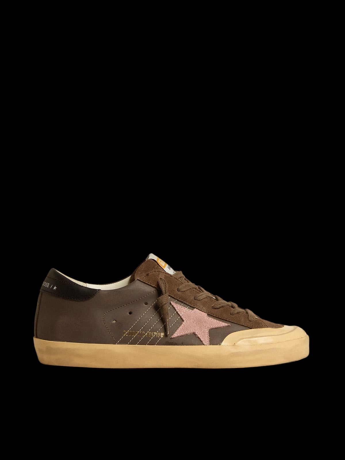 Super-Star Penstar LTD brown leather with pink suede star