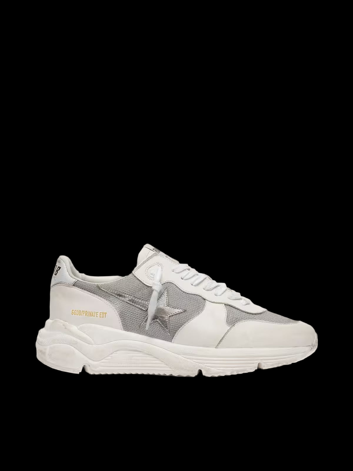 Running Sole mesh nubuck with silver metallic leather star