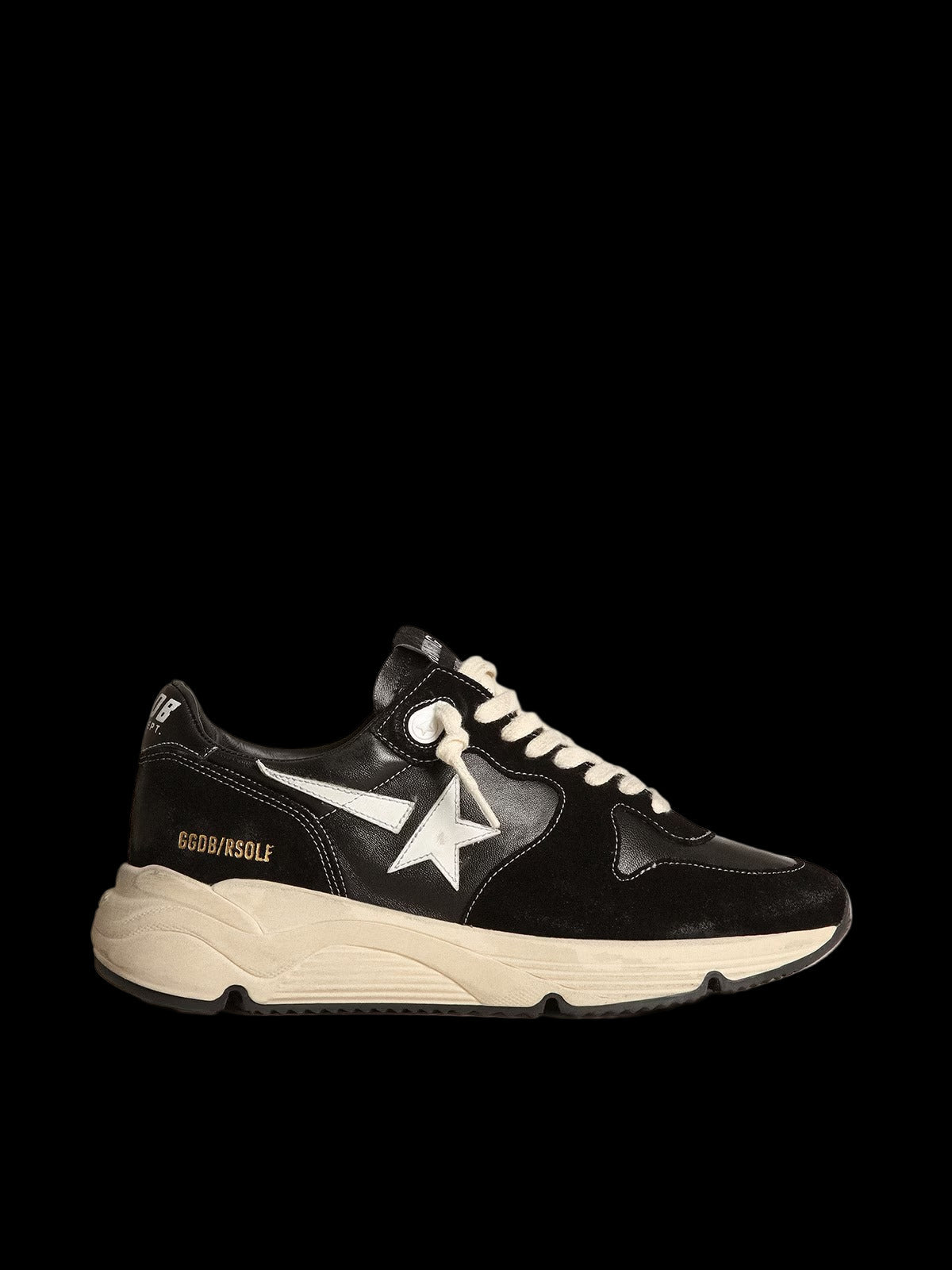 Running Sole black nappa leather and suede with a white star Golden Goose