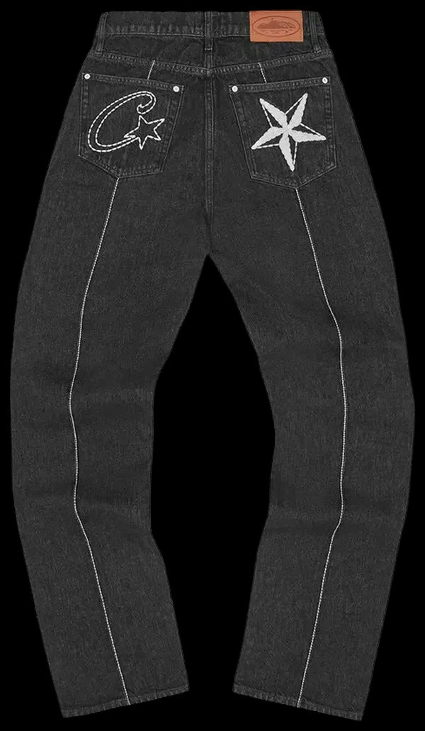 Corteiz C-Star Denim Jeans Black