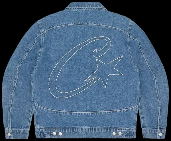 Corteiz C-Star Stitch-Down Denim Jacket Blue