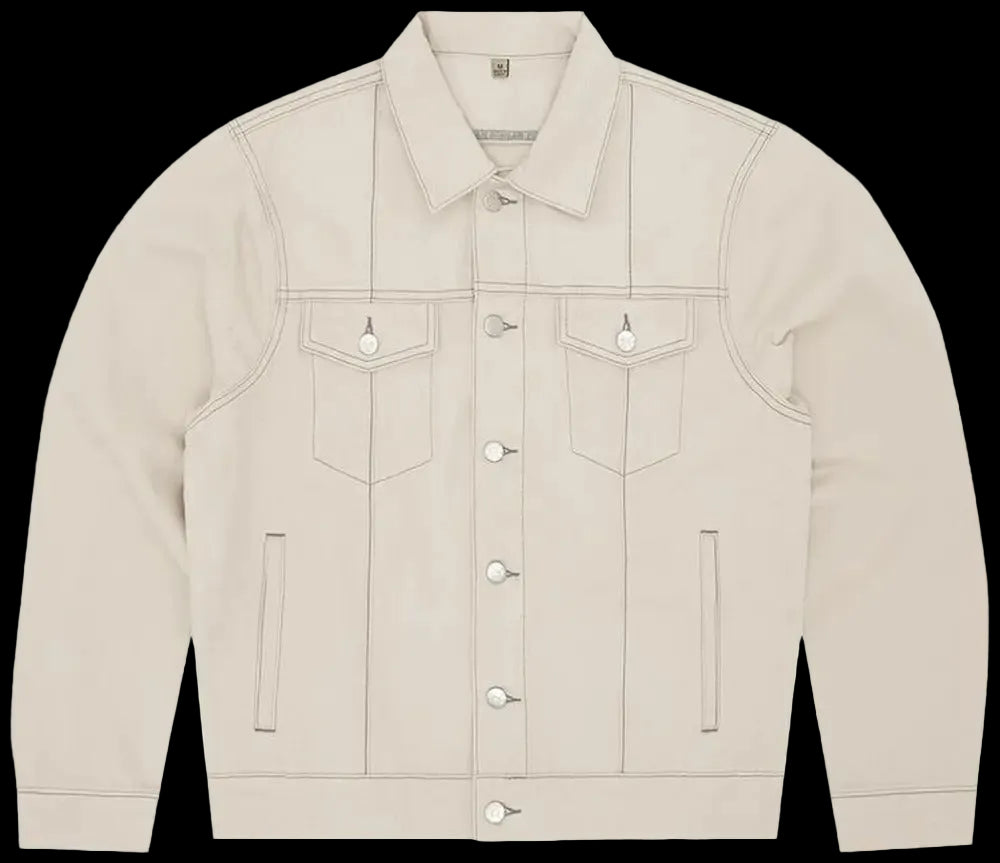 Corteiz C-Star Stitch-Down Denim Jacket Natural