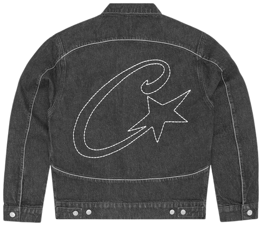 Corteiz C-Star Stitch-Down Denim Jacket Black