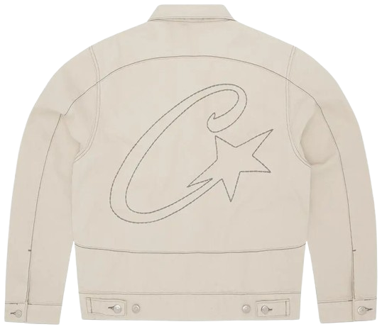 Corteiz C-Star Stitch-Down Denim Jacket Natural